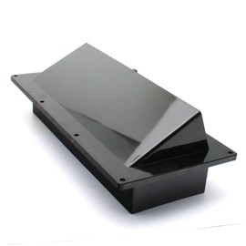 X-Haibei RV Range Hood Exhaust Vent Cover, RV Stove Bathroom Vent Cover Outside Damper for Motorhome Trailer Camper 11.5" with 10pcs Screws (Black)