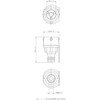 Kakudai 568-323 Universal Base Water Hose Fitting