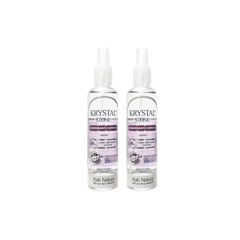 Krystal Stone Desodorante Lavanda Líquido 250ml Dúo Pack