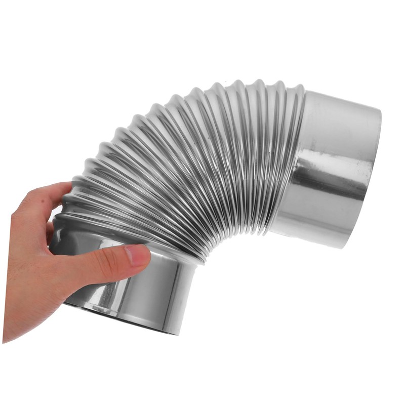 Operitacx Stainless Steel Chimney Flue Elbow Pipe 2pcs Set Fire