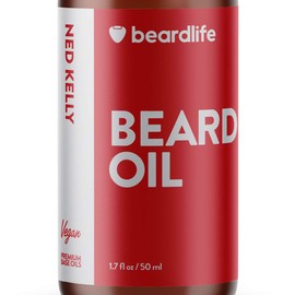 Beardlife Beard Oil, 50ml - Australian Made & Owned Since 2014 - Made With Argan, Almond, Jojoba & Grapeseed Oil. (50ml, Ned Kelly)