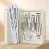 Eden Mood Premium Nail Clippers 9-piece Nail Care Set, 1 Piece, White / 이든무드 프리미엄 손톱깎이 9종 네일케어 세트, 1개, 화이트