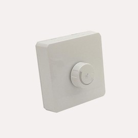 LED Dimmer Switch Surface-Mounted White for Dimmable LED Lamp 1 to 400 W Rotary Dimmer Brightness Control Panel