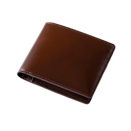 Flying Horse Men's Bi-fold Wallet, Made in Japan, Cordovan, Horse Leather, Genuine Leather, Braun