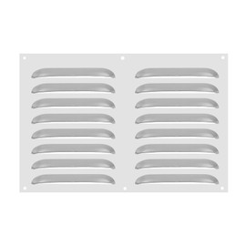 PATIKIL 12 x 8 Inch Stainless Steel Vent Cover, Screen Air Grille Ventilation Cover HVAC Louvered Grill for Home Kitchen Fireplace Bathroom Wall Ceiling, Silver Tone