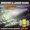 Rechargeable Flashlights MAX 200000 High Lumens,Super Bright 30W LED Flashlight,High