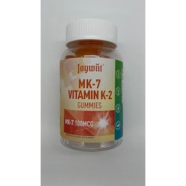 Joywiit Joywiit Vitamin K2 MK-7 Gummies 100mcg, Extra Strength K2 Vitamin Supplement for Bone & Heart Support, Chewable Natural Orange Flavor, Non GMO, Vegan, 60 Gummies