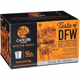 CAFE Ole by H-E-B Medium Roast Coffee Pods, 12 ct for Drip Coffee Makers, Taste of DFW, Coffee Singles, 100% Arabica, (Pack of 2)