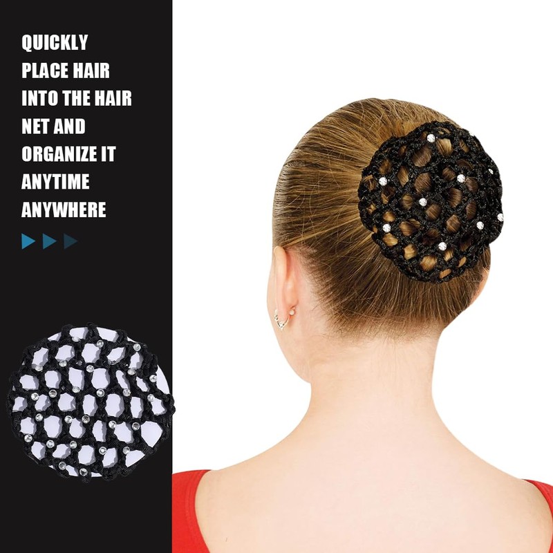 WeddHuis Pack of 5 Bun Hairstyle Aid, Fabric Knot Net,