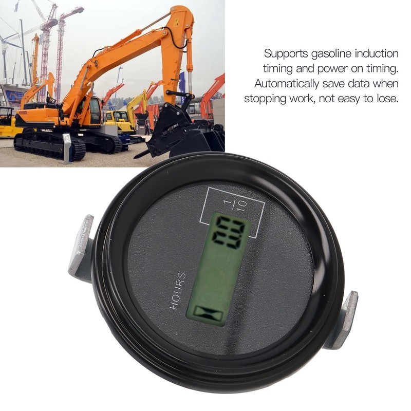 Excavator Timer Hour Meter Remote Control LCD Digital Display 12V‑36V