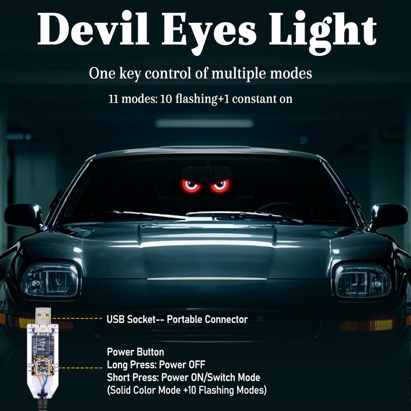 DIBMS Devil Eyes Light for Cars, LED Eyes for Trucks