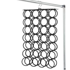 DOIOWN - Perchas organizadoras para bufandas, perchas para ahorrar espacio, organizador de clóset, color negro