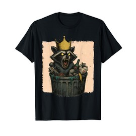 King Raccoon Grunge Urban Wildlife Creature T-Shirt