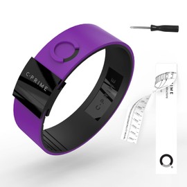 Cprime Unisex All Ages Sports Balance Bracelet NEO Broadline Cold Size, Purple Black, 8.4 inches, Silicone, Training, Yoga, Mountain Climbing, Boxing