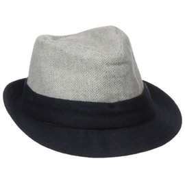 Mud Pie Baby Boys' Toddler Two Tone Fedora, Gray/Navy