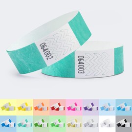 linie zwo ®, Tyvek® 1000 x Inlet Bands 19 x 254 mm, Turquoise (Pack of 500) + Purple (500 Pieces)