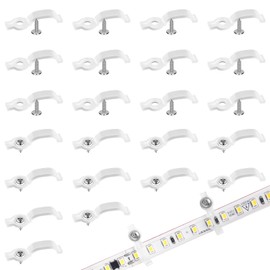 LED Strip Lights Clips Light Mounting Clips One Side LED Light Clips,100 Screws Included, Ideal for 10 mm Wide Waterproof LED Strip Lights (200)