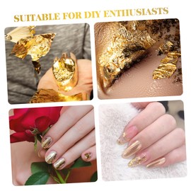 Operitacx 4sets Craft Foil Sheets Gilding Foil Paper Nail Art Foil Decorative Paper Gold Tin Foil Craft 400pcs*4