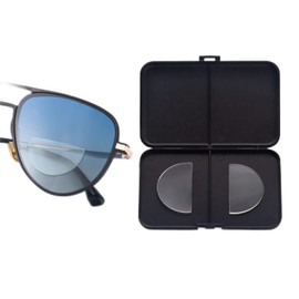 TIDE Stick On Bifocal Reading Lenses Clear Reading Lenses with Magnification Function, Cream 1 Pair