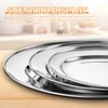 FoldTier 3 Pcs Stainless Steel Serving Tray Large Oval Platter