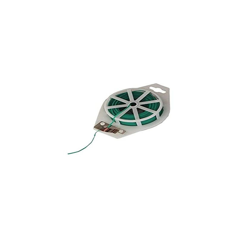 Binding wire in a plastic dispenser, 100 metre roll, green