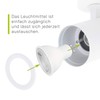 linovum TENJO Ceiling Spotlight Wall Spotlight Swivelling White Round with