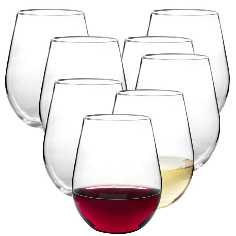 D'Eco Unbreakable Tritan Wine Glasses, 20 oz (Set of 8)