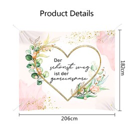 Bed Sheet Wedding Cutout, 200 x 180 cm, Emergency Basket Signs, Wedding Heart, Bed Sheet with Heart Wedding, Boho Style Wedding Heart for Cutting Out