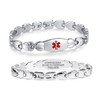LinnaLove Medical alert Bracelet for Women-7 1/2 inches Fashion Double