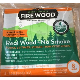 Green Mountain Firewood 8 Log Bundles – The Cleanest, Most Efficient, Most Advanced Fire Wood on Earth…