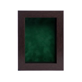 CountryArtHouse 5x7 Brown Shadow Box Frame with A 1 3/4" Usable Depth Includes Green Suede Acid-Free Backing, UV Resistant Acrylic, & Hanging Hardware