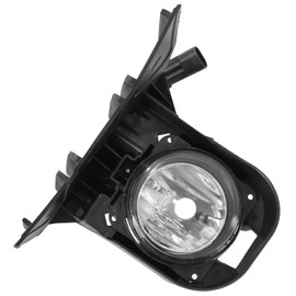 ECOTRIC New Right Front Fog Light Lamp With Bezel & Bulb & Hardware Compatible with 2000-2004 Ford F-150 Harley Davidson (Passenger Side)