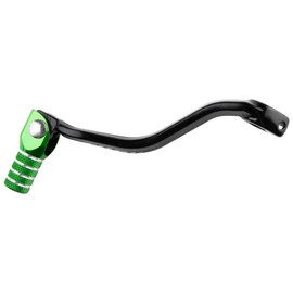 Tusk Folding Shift Lever with Black/Green Tip | Fits: Kawasaki KX85 2001-2013 | Made from T-6061 Anodized Aluminum | High-quality Dirt Pit Bike ATV Gear Shifter Lever