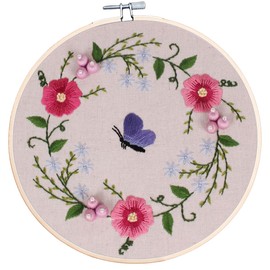 Traziewell Easy Cross Stitch Kits for Beginners Embroidery Kit with Butterfly Patterns Cross Stitch Stamped Kits Easy Cross Stitching Embroidery Starter Kit for Adults Beginners 1505