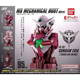 Bandai Mobile Suit Gundam MS Mechanical Bust 05 Gundam Exia Trans Am Color x All 3 Types Set Full Comp Gacha Capsule Toy