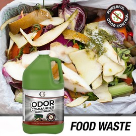 Garbage Commander Odor Commander, Odor Control Spray Bottle, 1 Gallon Refill, Lemongrass Scent - Proudly Made in Canada