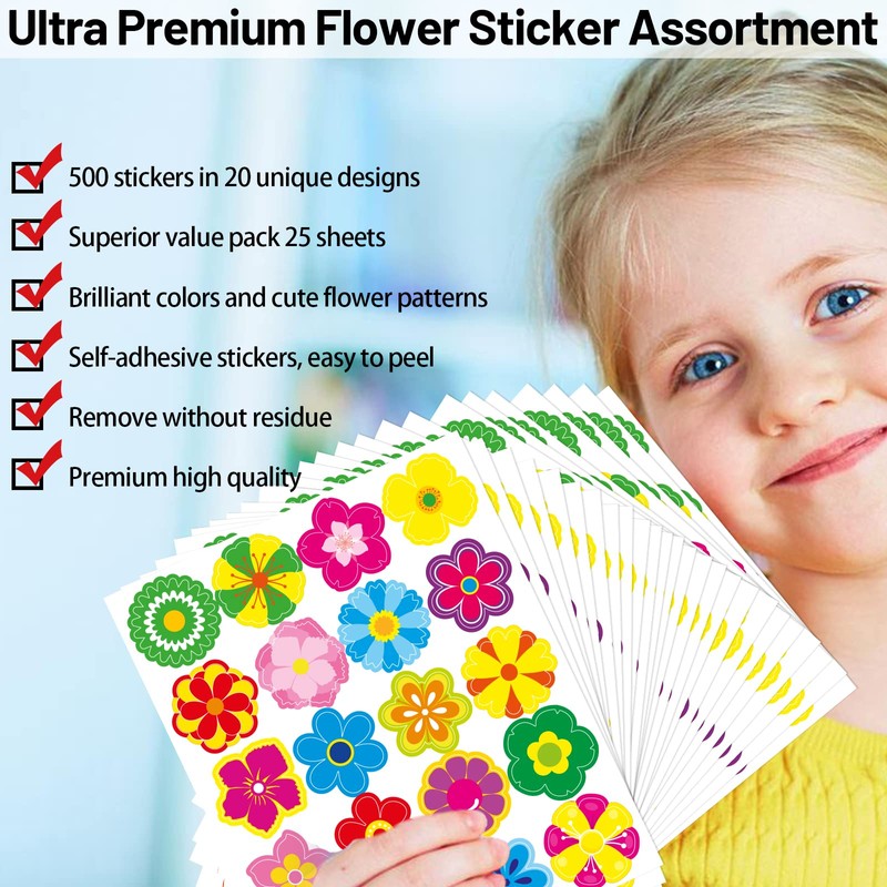 Flower Stickers Sheets