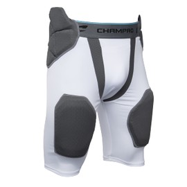 CHAMPRO Youth Tri-Flex Integrated 5 Pad Girdle White SM
