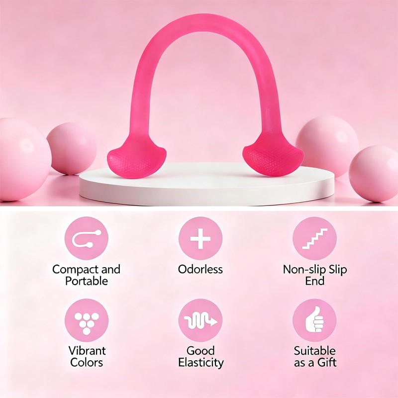 Caserry I-Shaped Resistance Band with Handles, 3 Pcs Elastic Exercise