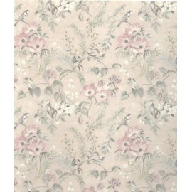 Needles N Minis 1:12 or 1" Scale Dollhouse Miniature Wallpaper Pink, Green 3 Sheets - 0002943