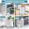 SILKYDRY 6-Drawer Rolling Storage Cart, Multipurpose Utility Drawers Cart with