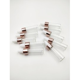 YYNGJCK 15Packs 1ml Sample Glass Dropper Bottles for Essential Oils, Mini Glass Vials Perfume Aromatherapy Cosmetic Liquid Containers With Glass Eye Dropper