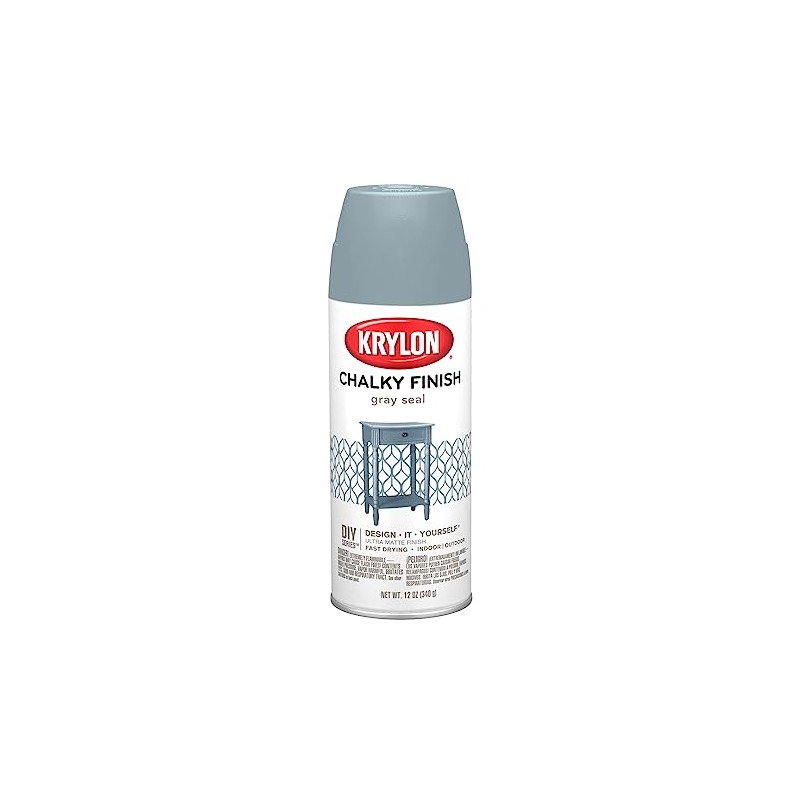 Krylon Chalky Finish Paint Matte - Black Peppercorn (Gray Seal)