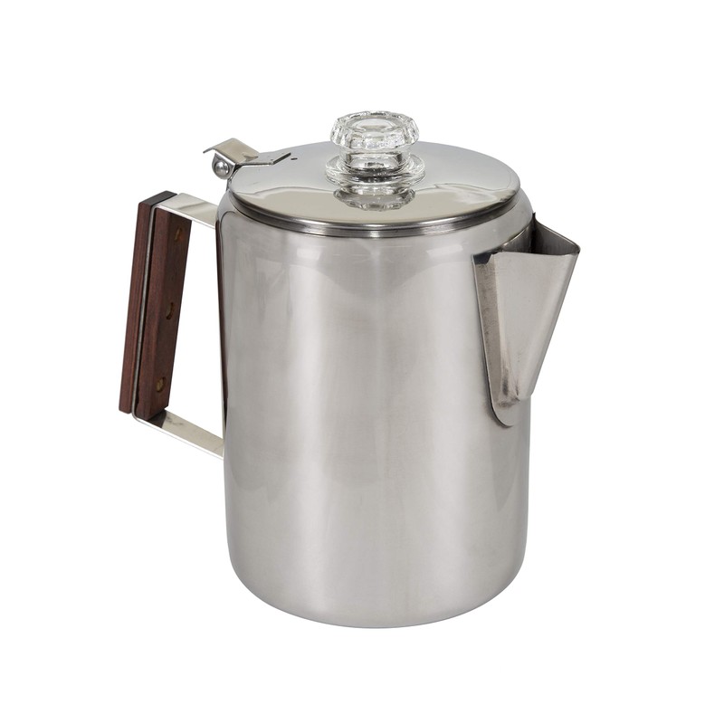 Stansport Stainless Steel Percolator Coffee Pot 9 Cups (276-9), Silver