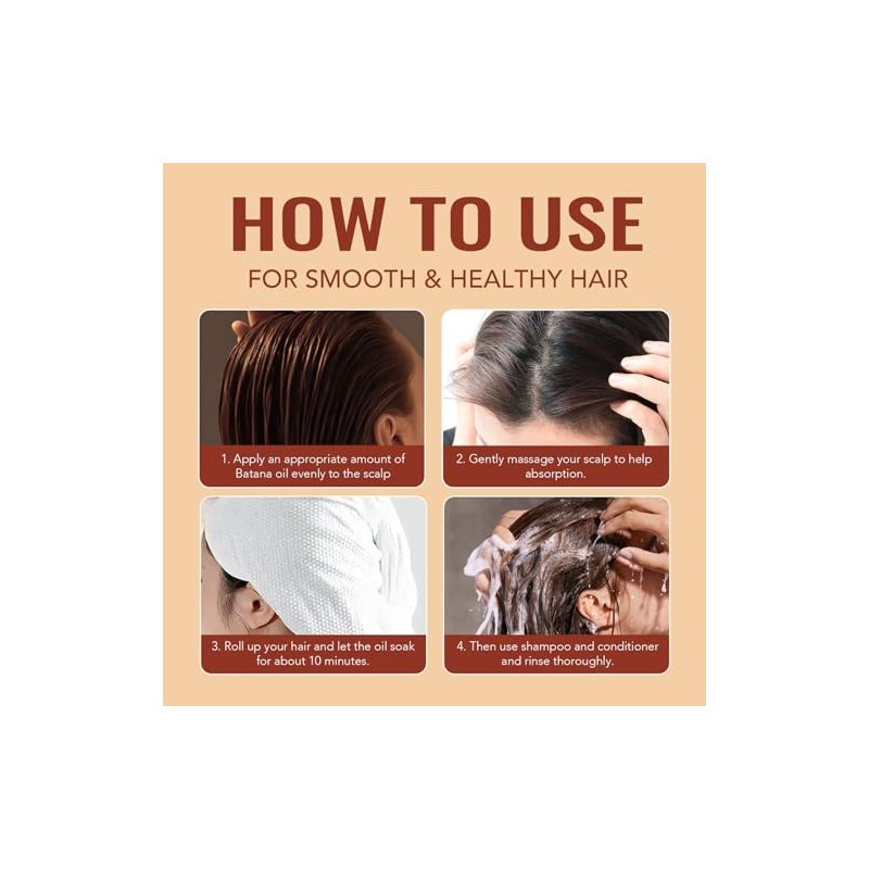 Aceite de Batana para el cabello, puro y natural, crudo
