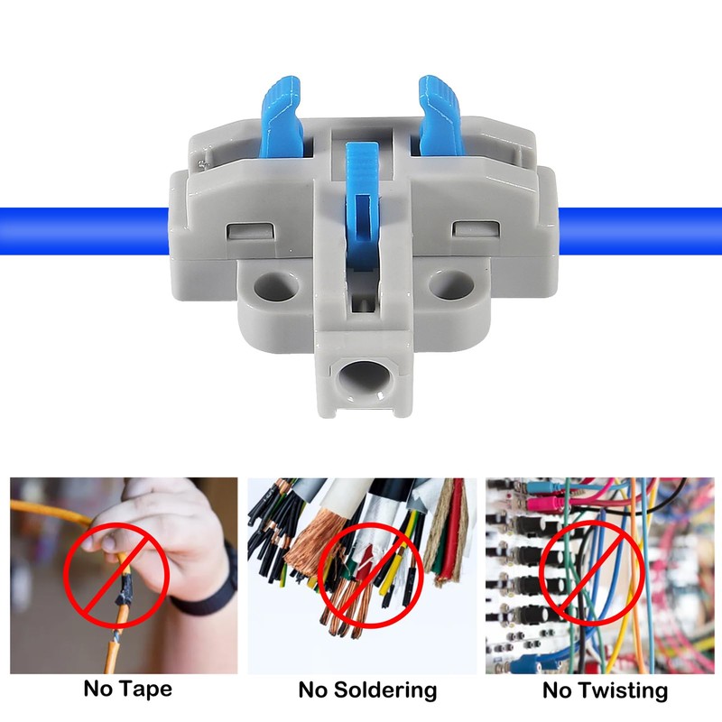 10Pcs T-Shape Lever Nut Connector, Compact Wire Conductor Connector,Quick Splitter