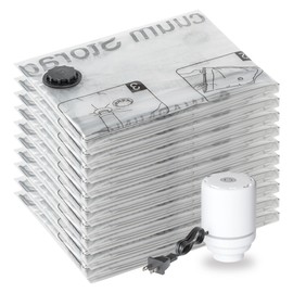 SUOCO 10 Jumbo XXL Vacuum Storage Bags with Electric Pump, Space Saver Bags, Compression Airtight Sealer Bags for Travel, Clothes, Pillows, Comforters, Blankets