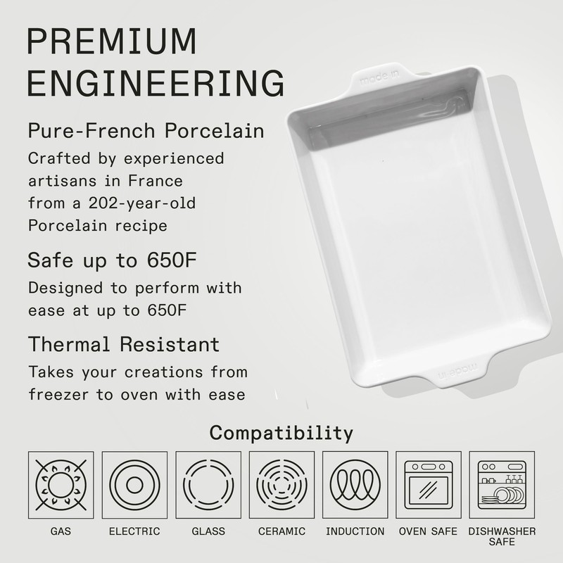 Made In Cookware - Rectangular Baking Dish - White -