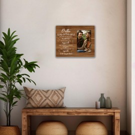 ZYQFN Memorial Picture Frame Fits 4x6 Photo, Memorial Gifts For Loss Of Brother, In Remembrance Gifts, Loss Of Brother Sympathy Gifts, Bereavement Gifts, Brothers Picture Frame. (002), Rustic