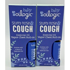 Oilogic Baby Oilogic Essential Oil Vapor Chest Roll-on Stuffy Nose Cough -2 Bottles 2 oz
